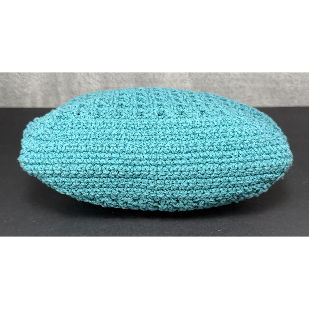 Patricia Nash Crochet Frame Bag Womens Medium Turquoise Blue Kiss Lock Crossbody - Picture 9 of 9